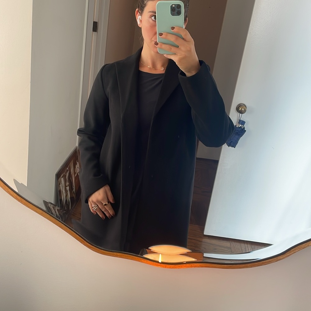 Black pea coat Zara size US Small rarely worn